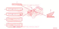 MARCA/EMBLEMA para Honda TRX 250 FOURTRAX RECON Standard 2021