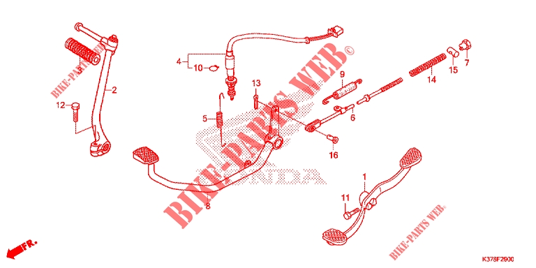 PEDAL/BRAZO ARRANCADOR PEDAL para Honda DREAM 125 2014
