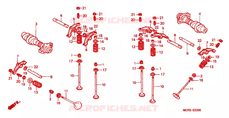 ARBOL DE LEVAS/VALVULA Honda MOTO 750 VT 2001  VT750DC1