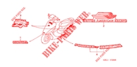 EMBLEMA/FLEJE para Honda 50 LIVE DIO ZX SPECIAL BAR 2000