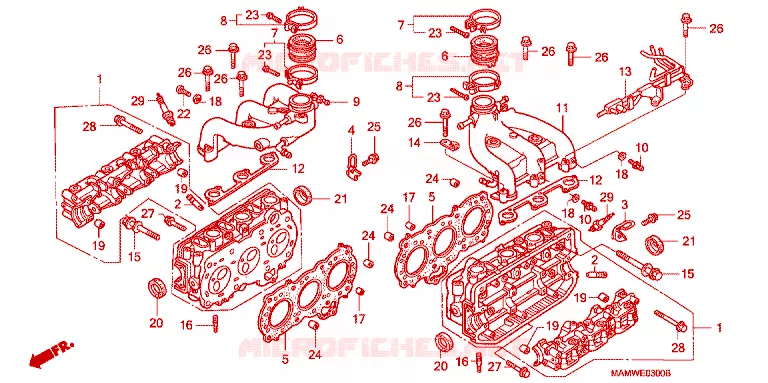 CULATA DE CILINDRO Honda MOTO 1500 GOLD-WING 1998  GL1500SEW