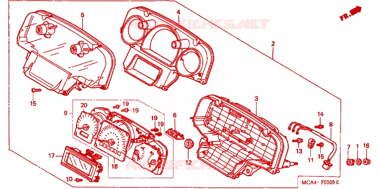 INDICADOR DE COMBINACION Honda MOTO 1800 GOLD-WING 2004  GL1800A4