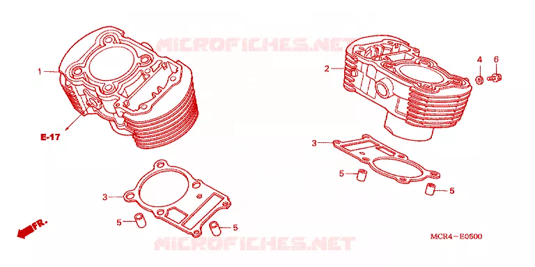 CILINDRO Honda MOTO 750 SHADOW 2006  VT750DCA6_A