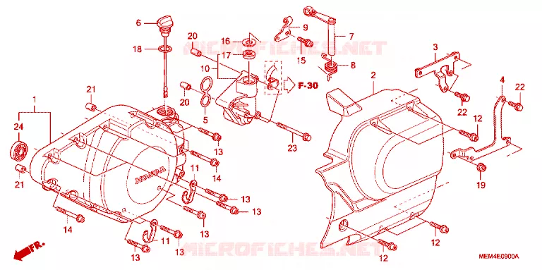 CUBIERTA DE CARTER IZQUIERDA Honda MOTO 1300 VTX 2006  VTX1300C6_A