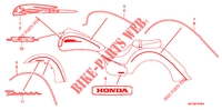 EMBLEMA/FLEJE para Honda VTX 1800 S2 Black crankcase, Black radiator 2006