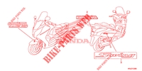 EMBLEMA/FLEJE para Honda S WING 125 ABS 2F 2012