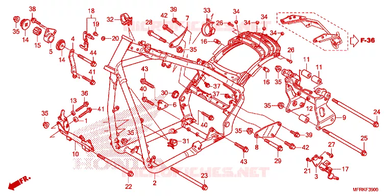 CUERPO DE BASTIDOR Honda MOTO 1300 VT 2024  VT1300CXAR