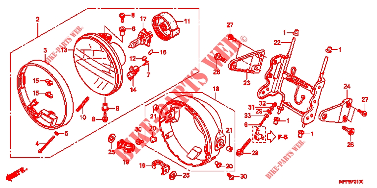     PROJECTEUR (CB1300/A) para Honda CB 1300 SUPER FOUR ABS 2012