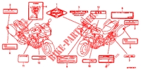     ETIQUETTE DE PRECAUTIONS (CB1300S/SA/TA) para Honda CB 1300 SUPER BOL DOR 2012