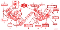     ETIQUETTE DE PRECAUTIONS (CB1300S/SA/TA) para Honda CB 1300 SUPER BOL DOR ABS 2011