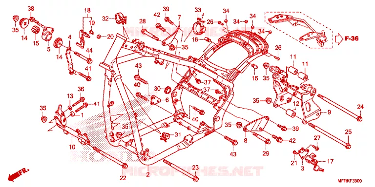 CUERPO DE BASTIDOR Honda MOTO 1300 VT 2025  VT1300CXAS