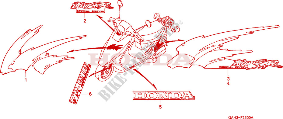 MARCA(1) para Honda 50 DIO 1992