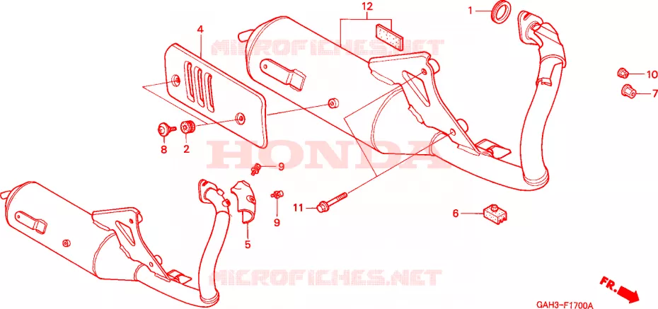 SILENCIADOR DE ESCAPE Honda SCOOTER 50 DIO 1994  SK50MN