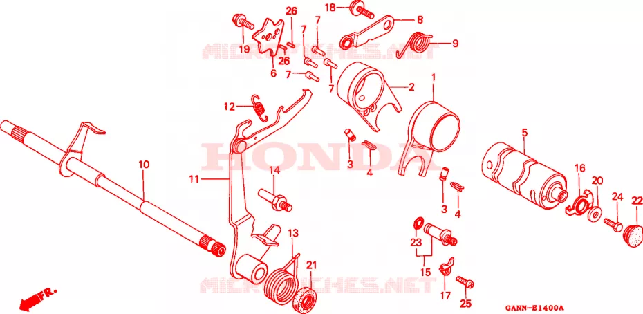 TAMBOR CAMBIO ENGRANAJES Honda MOTO 50 DAX 1997  ST50T