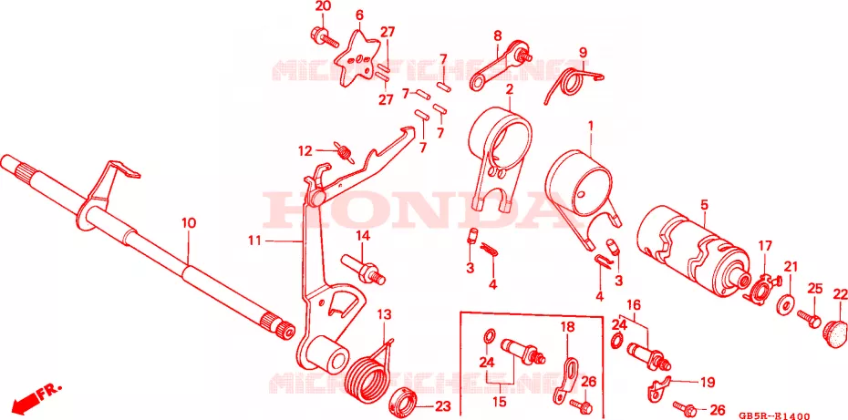 TAMBOR CAMBIO ENGRANAJES Honda MOTO 90 CUB 1995  C90STR