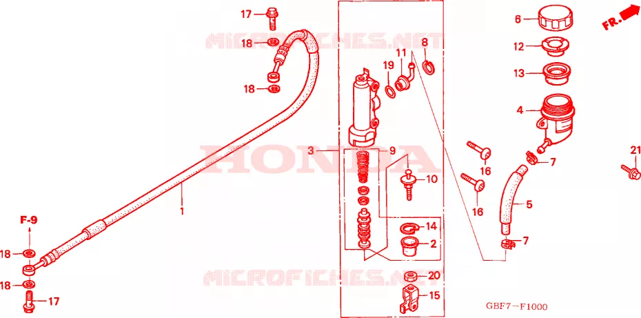 CILINDRO MAESTRO DE FRENO Honda MOTO 85 CR 2004  CR85RB4