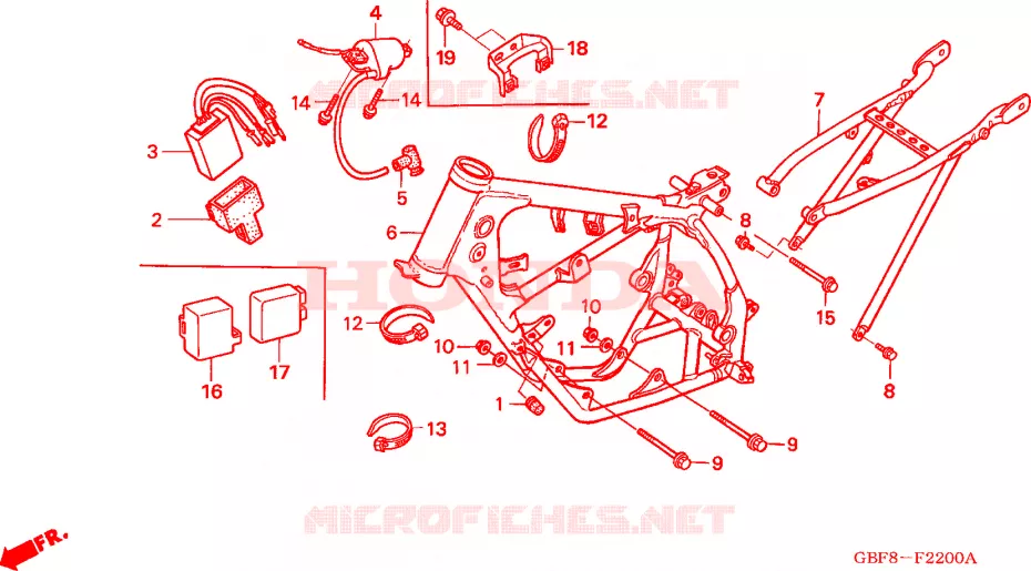 CUERPO DE BASTIDOR Honda MOTO 85 CR 2003  CR85R3