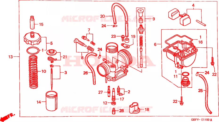 CARBURADOR Honda MOTO 80 CR 2002  CR80R2
