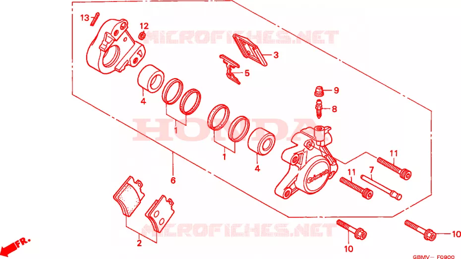 CALIBRE DE FRENO Honda SCOOTER 50 SFX 1997  SFX50V