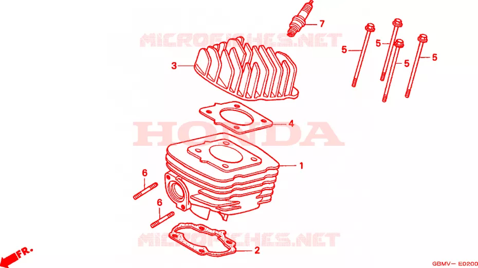 CILINDRO/CULATA DE CILINDRO Honda SCOOTER 50 SFX 1997  SFX50V