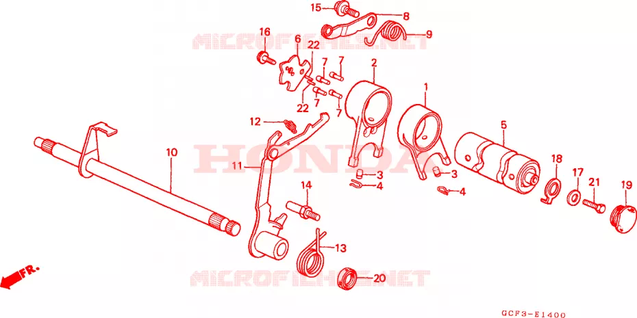 TAMBOR CAMBIO ENGRANAJES Honda MOTO 70 XR 1999  XR70RX