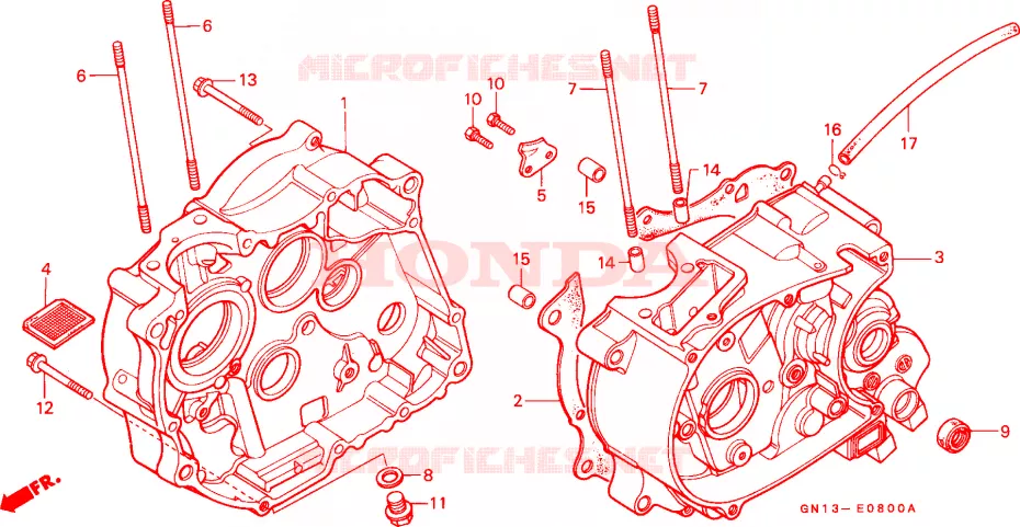 CARTER DE MOTOR Honda MOTO 80 XR 1990  XR80RL