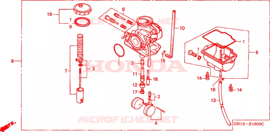 CARBURADOR Honda MOTO 80 XR 1995  XR80RS
