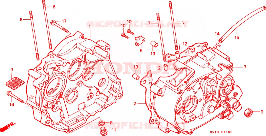 CARTER DE MOTOR Honda MOTO 80 XR 1999  XR80RX