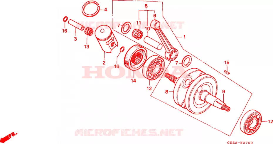 CIGUENAL/PISTON Honda MOTO 80 CR 1994  CR80RR