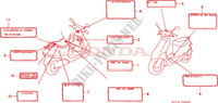ETIQUETA DE PRECAUCION para Honda VISION MET IN 50 1994