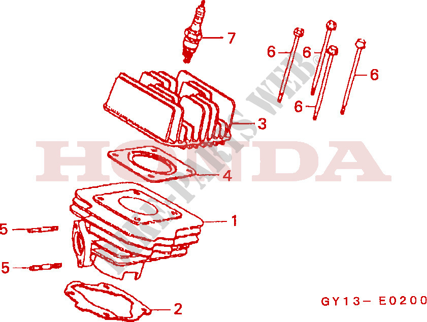 CILINDRO/CULATA DE CILINDRO para Honda VISION MET IN 50 SPECIAL 1993