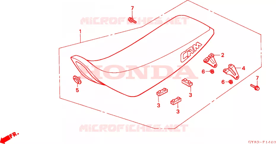 ASIENTO Honda MOTO 75 CRM 1989  CRM75RK