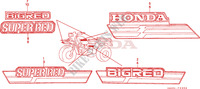FLEJE/EMBLEMA(3) para Honda ATC 250 BIG RED miles and km 1987