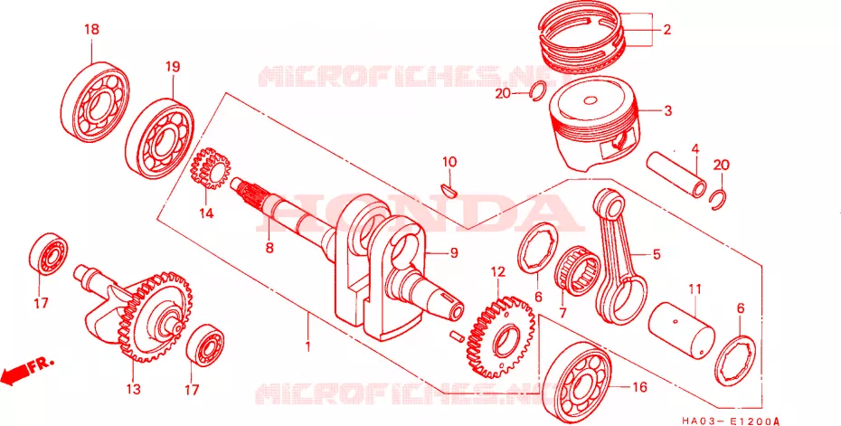 ARBOL DE LEVAS/PISTON Honda ATV 250 ATC 1987  ATC250ESH