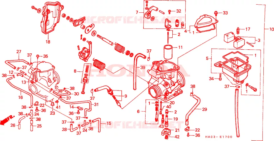 CARBURADOR Honda ATV 250 ATC 1987  ATC250ESH