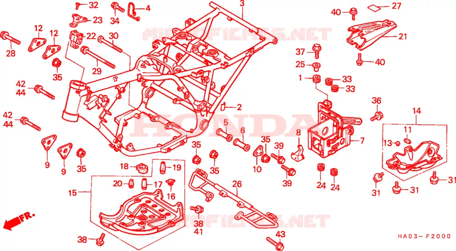 CUERPO DE BASTIDOR Honda ATV 250 ATC 1986  ATC250ESG