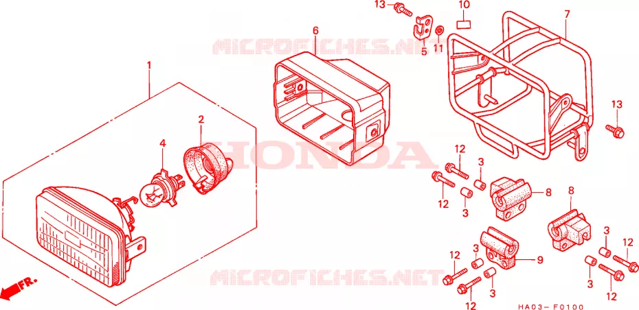 FARO DELANTERO Honda ATV 250 ATC 1987  ATC250ESH
