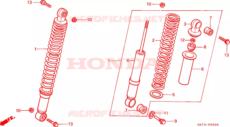 ACOLCHADO DELANTERO Honda ATV 350 FOURTRAX 1988  TRX350DJ