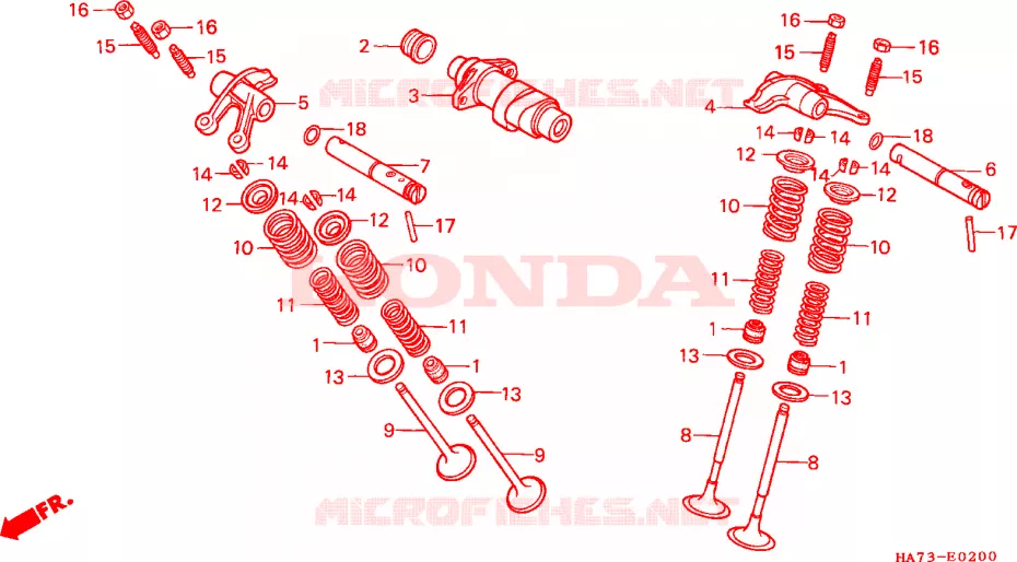 ARBOL DE LEVAS/VALVULA Honda ATV 350 FOURTRAX 1987  TRX350H