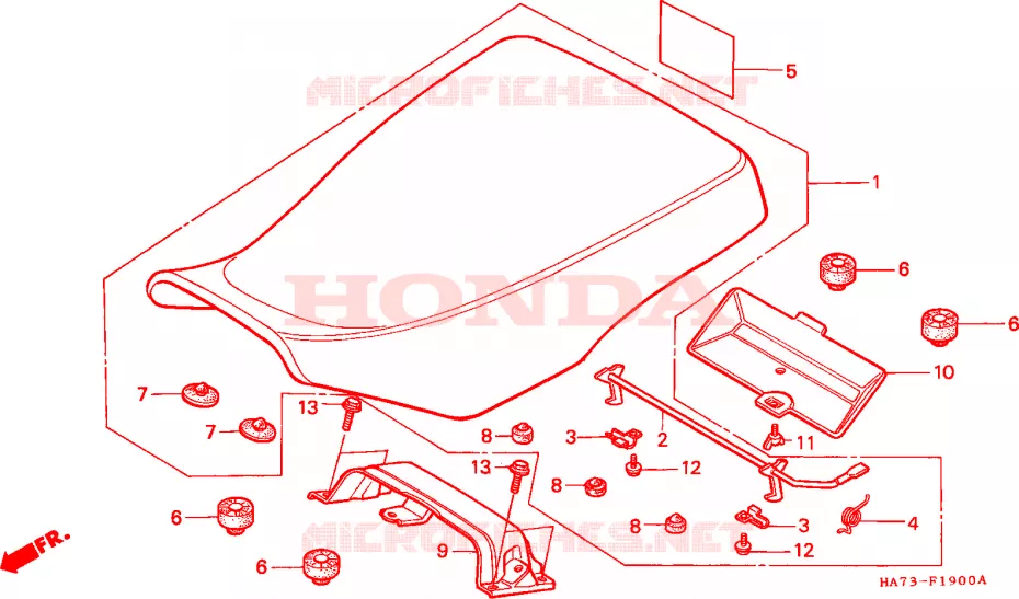 ASIENTO Honda ATV 350 FOURTRAX 1987  TRX350DH