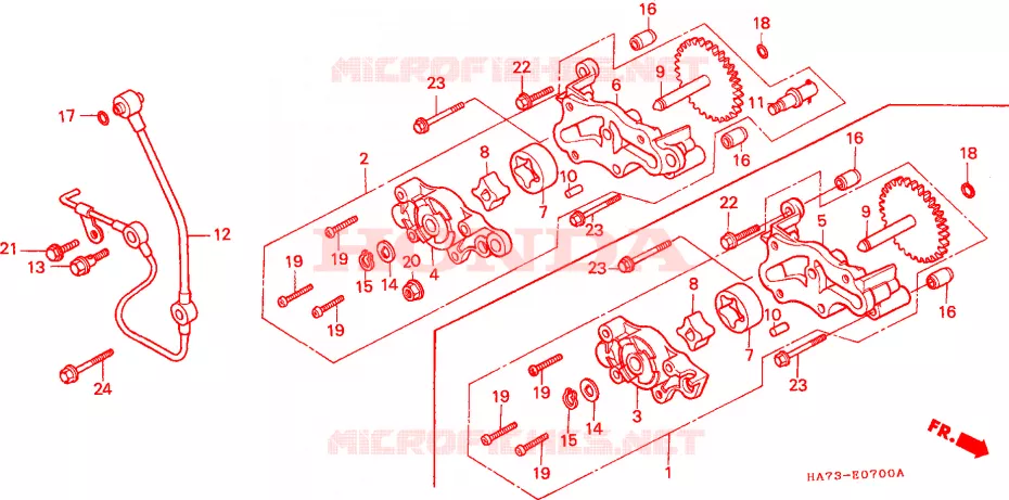 BOMBA DE ACEITE Honda ATV 350 FOURTRAX 1987  TRX350DH