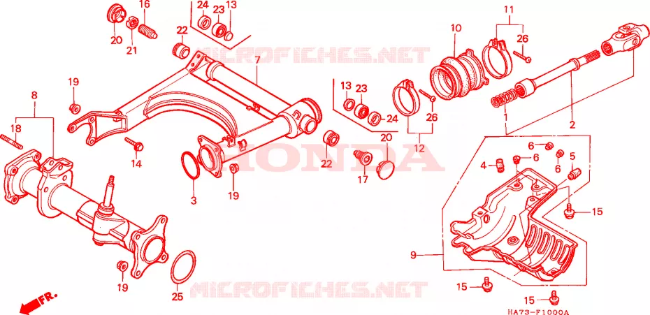 BRAZO DE OSC. DELANTERA Honda ATV 350 FOURTRAX 1987  TRX350H
