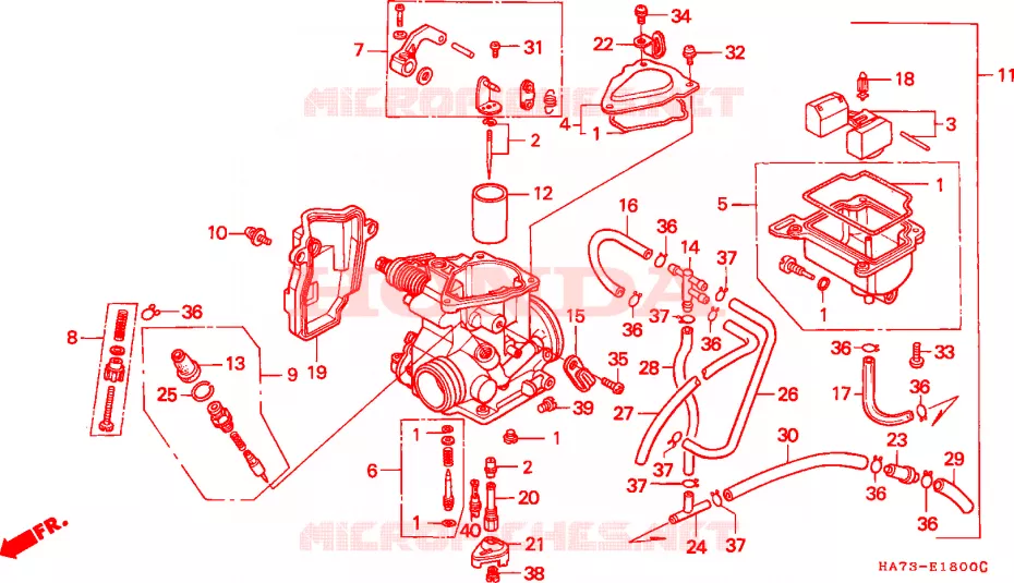 CARBURADOR Honda ATV 350 FOURTRAX 1987  TRX350H