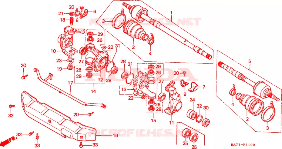 CHARNELA Honda ATV 350 FOURTRAX 1987  TRX350H