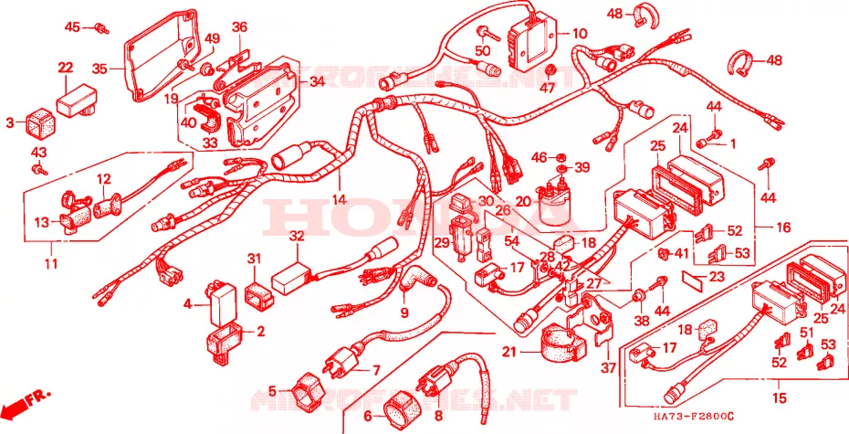 CONJUNTO DE ALAMBRES Honda ATV 350 FOURTRAX 1987  TRX350H