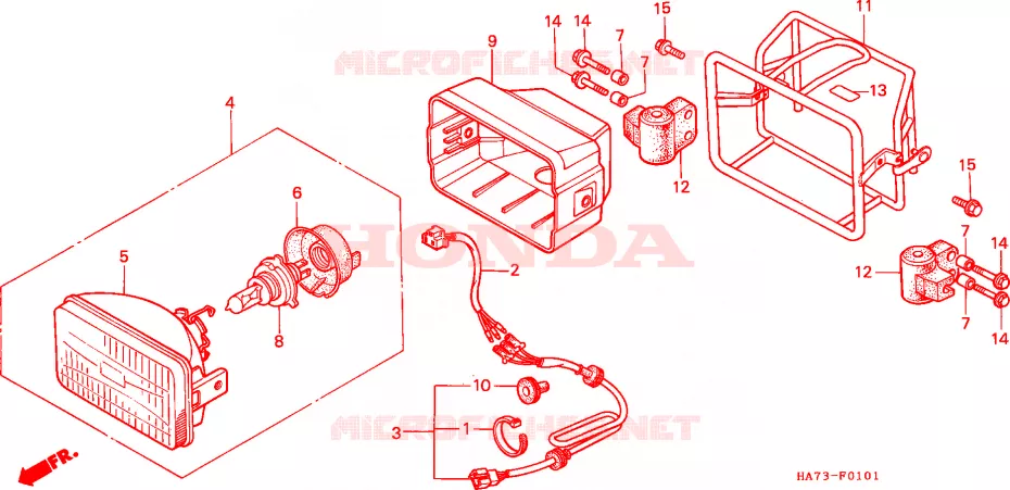 FARO DELANTERO(2) Honda ATV 350 FOURTRAX 1987  TRX350DH