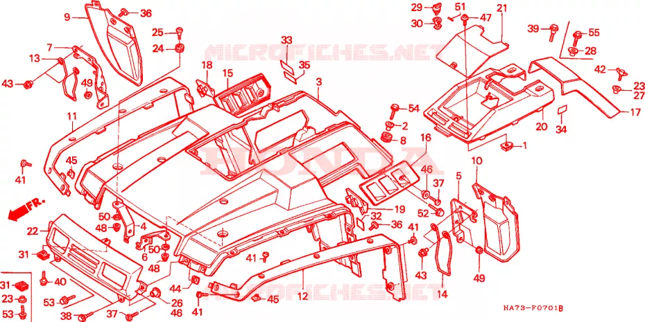 GUARDABARROS DELANTERO(2) Honda ATV 350 FOURTRAX 1987  TRX350DH