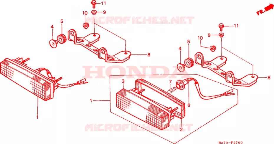 LUZ TRASERA Honda ATV 350 FOURTRAX 1987  TRX350H
