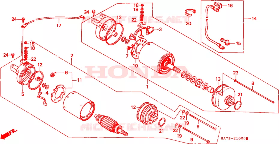 MOTOR DE ARRANQUE Honda ATV 350 FOURTRAX 1987  TRX350DH