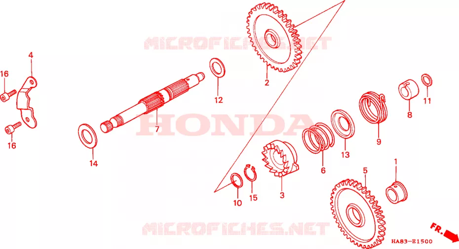 ARRANCADOR DE PIE Honda ATV 250 FOURTRAX 1985  TRX250F